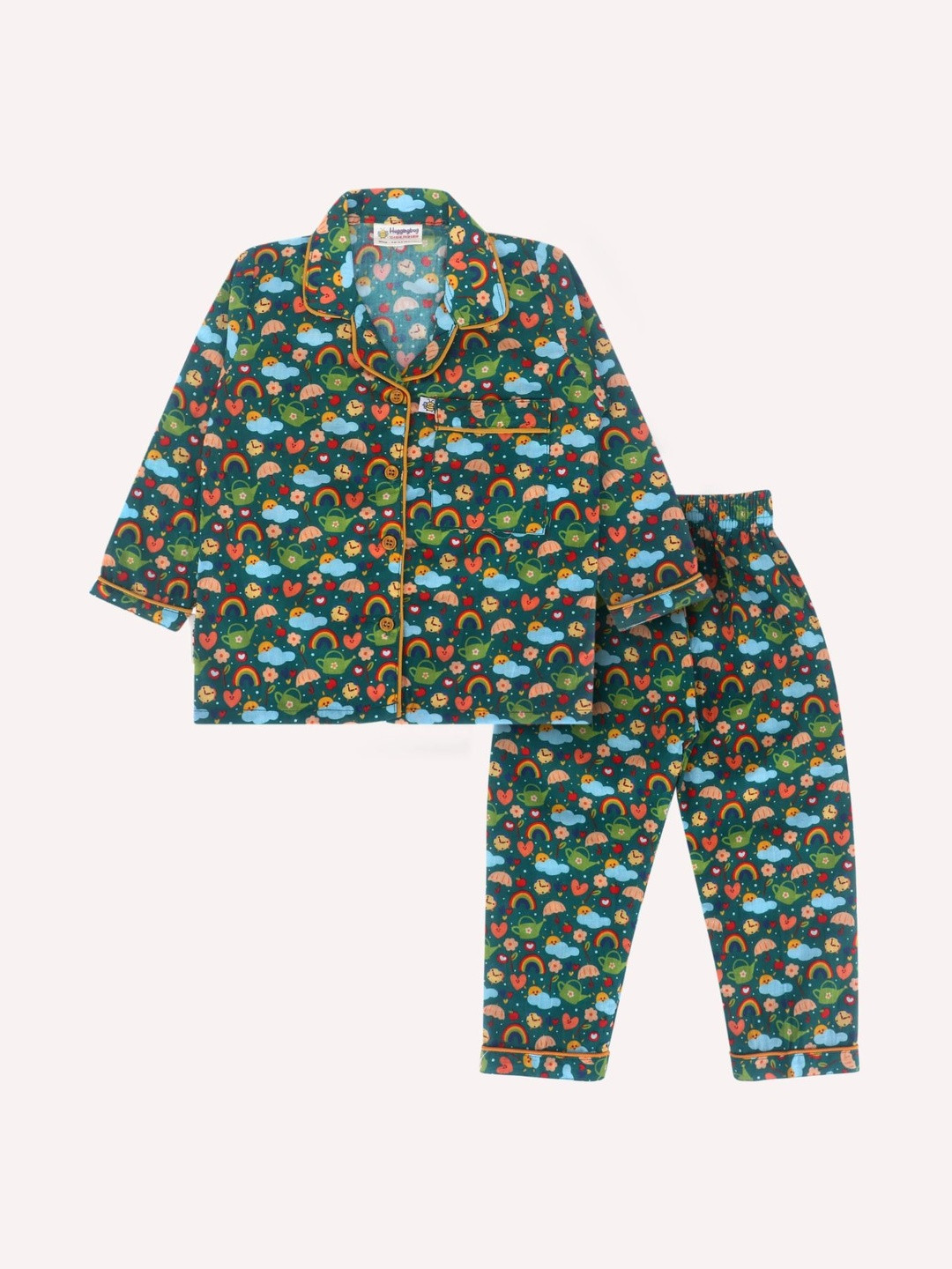 Huggingbug Unisex Kids Printed Night suit