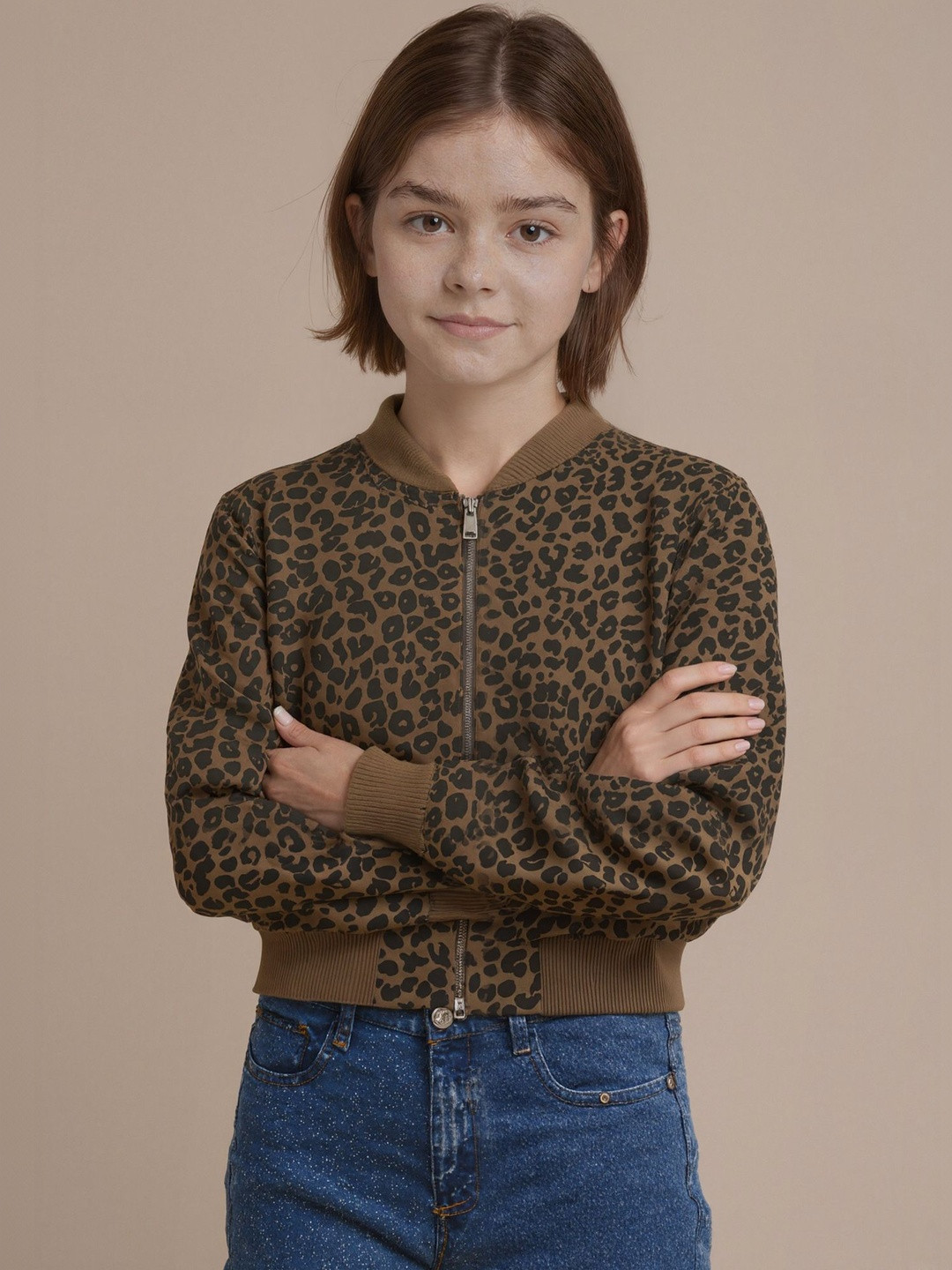 LULU & SKY Girls Bomber Jacket