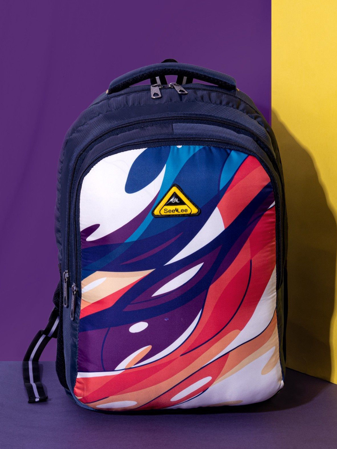Seenlee Men Graphic Print Backpack