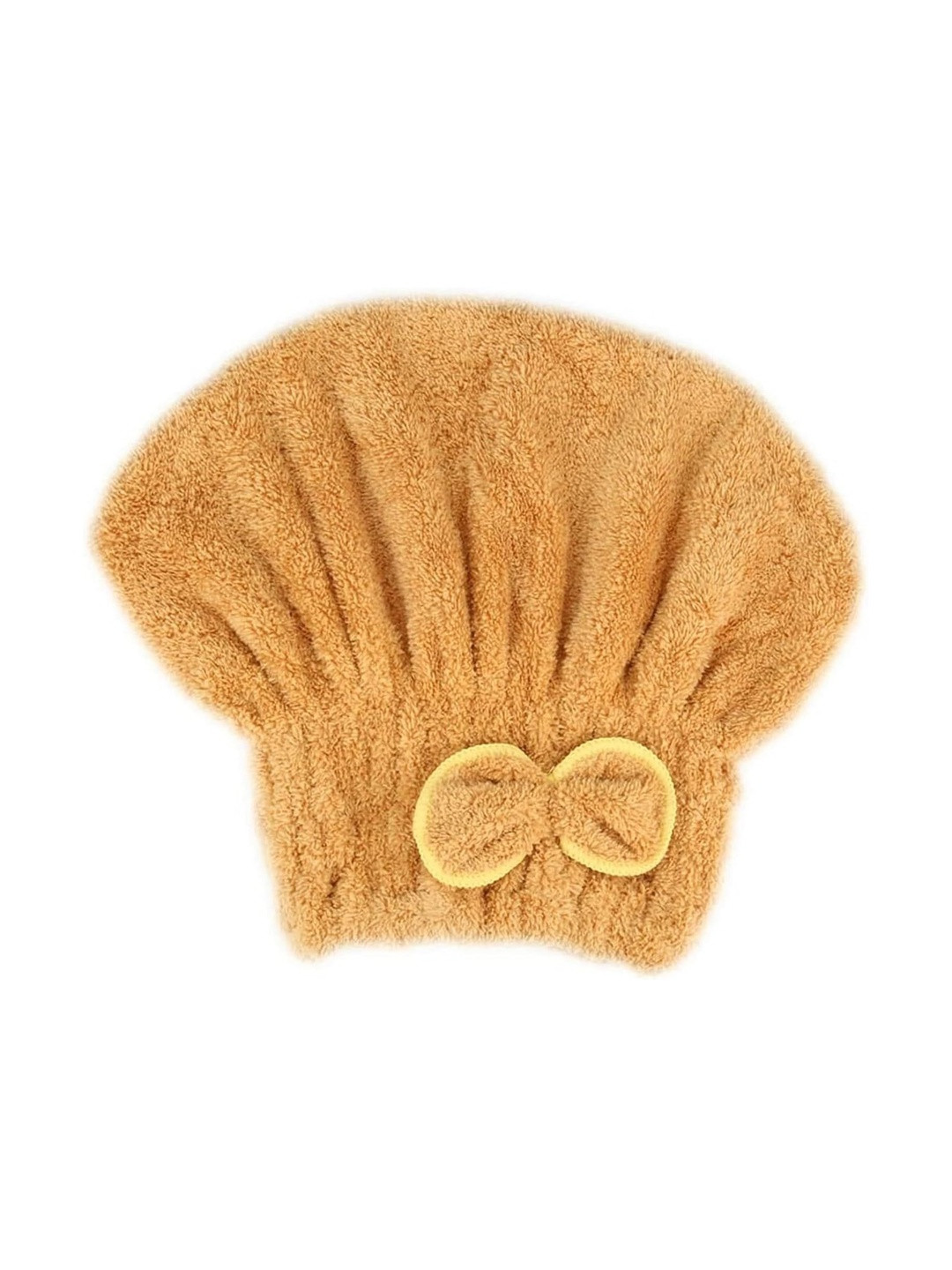 AUGEN Camel Brown Bow Hair Towel