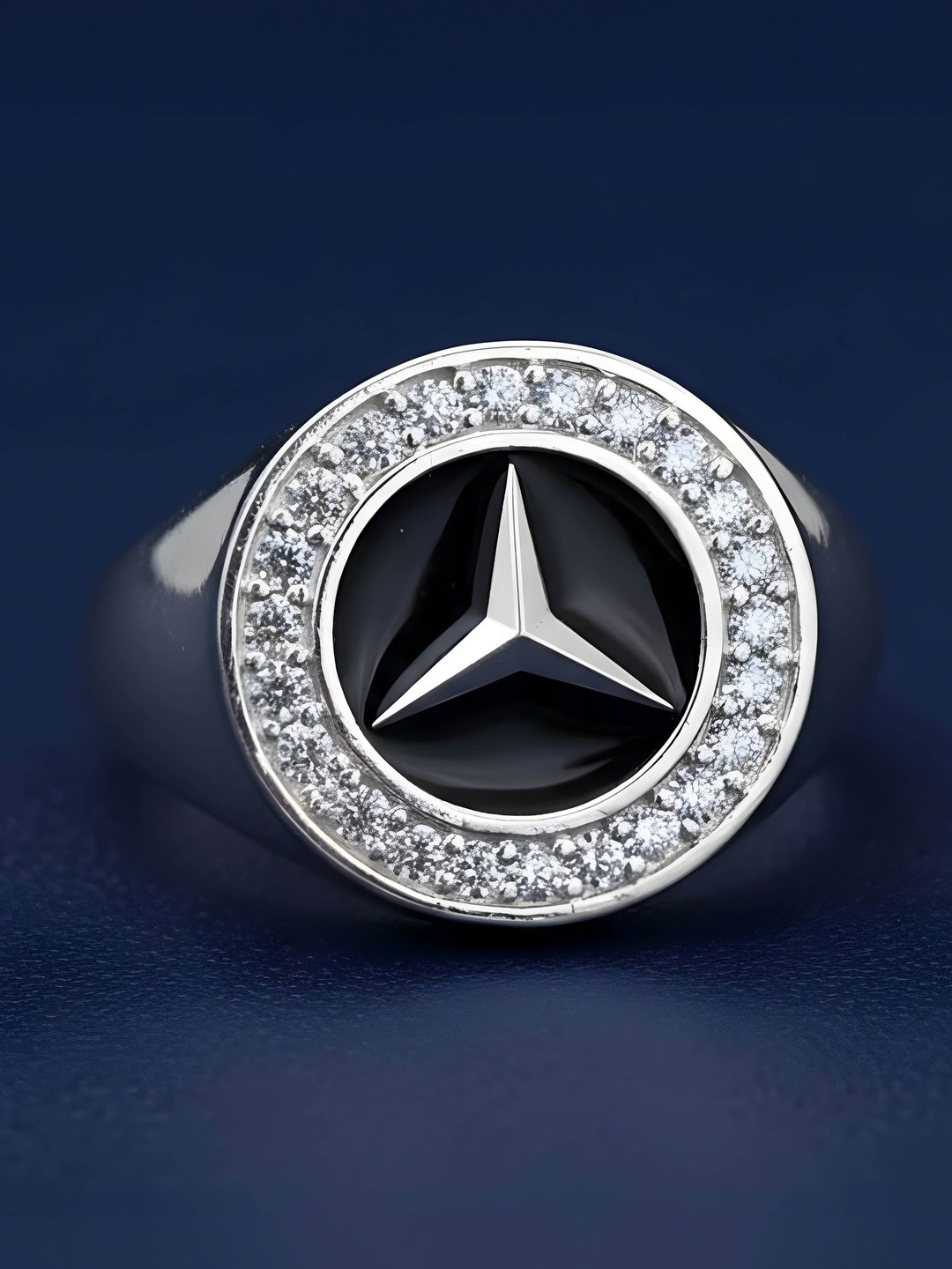 PARASMONI Adjustable Mercedes Benz logo Finger Ring