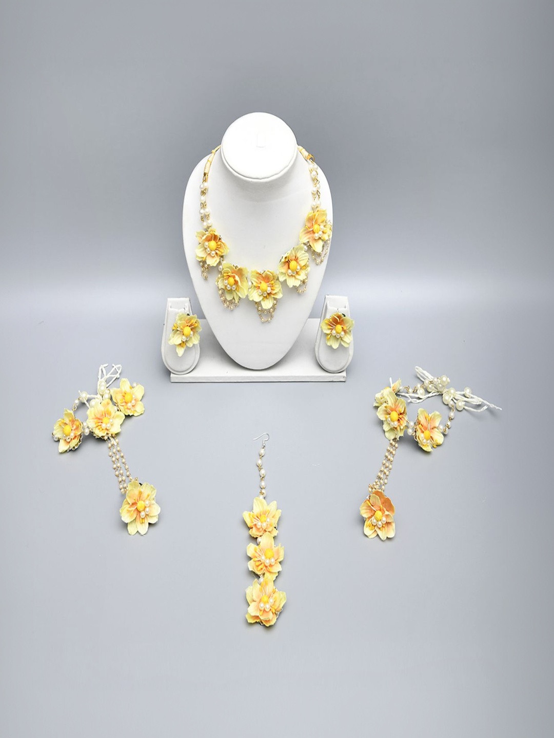 Flosaira Bridal Flower Jewellery Set