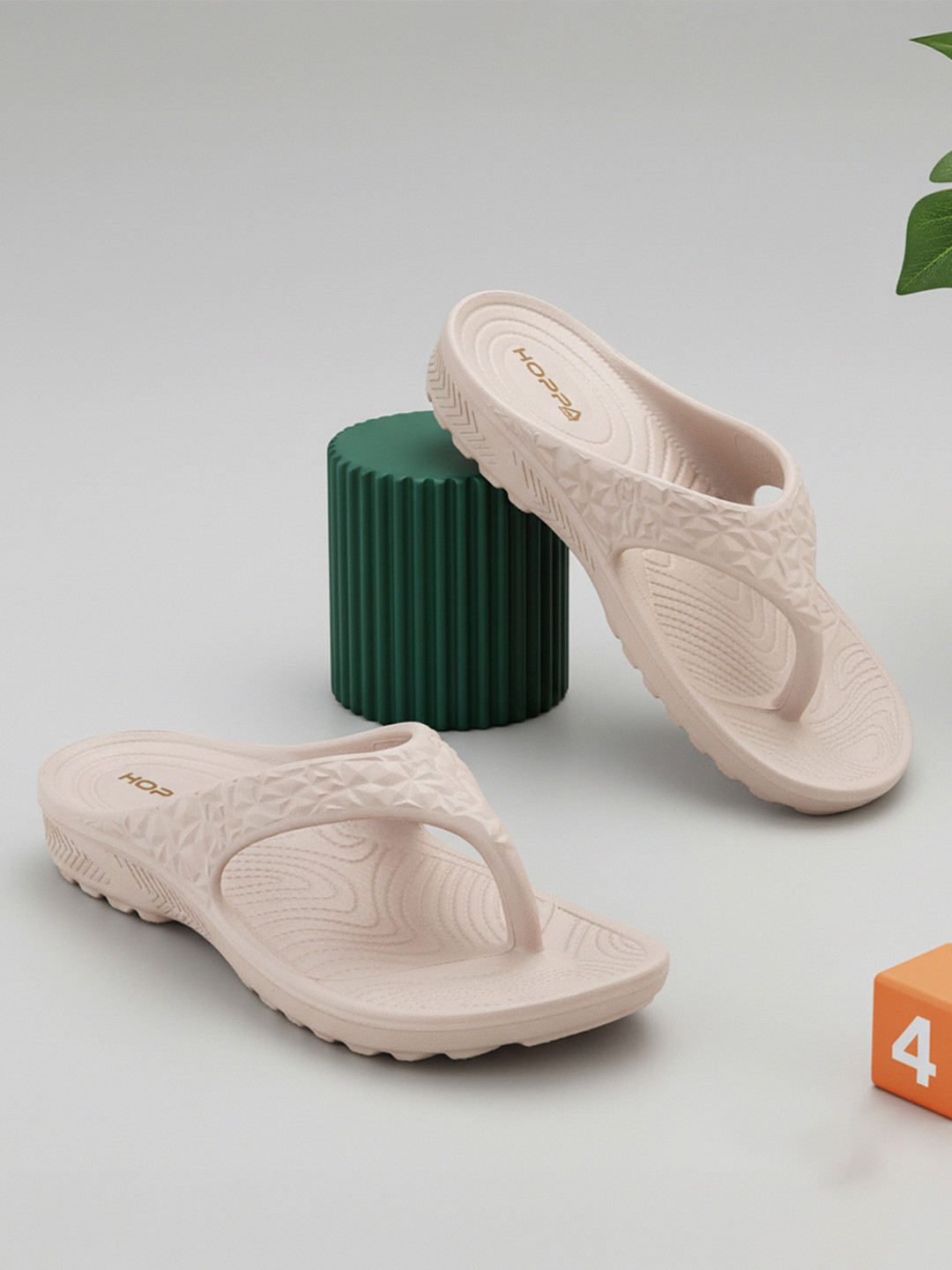 Hoppa Marry 2.0 Light Beige Womens Flipflop