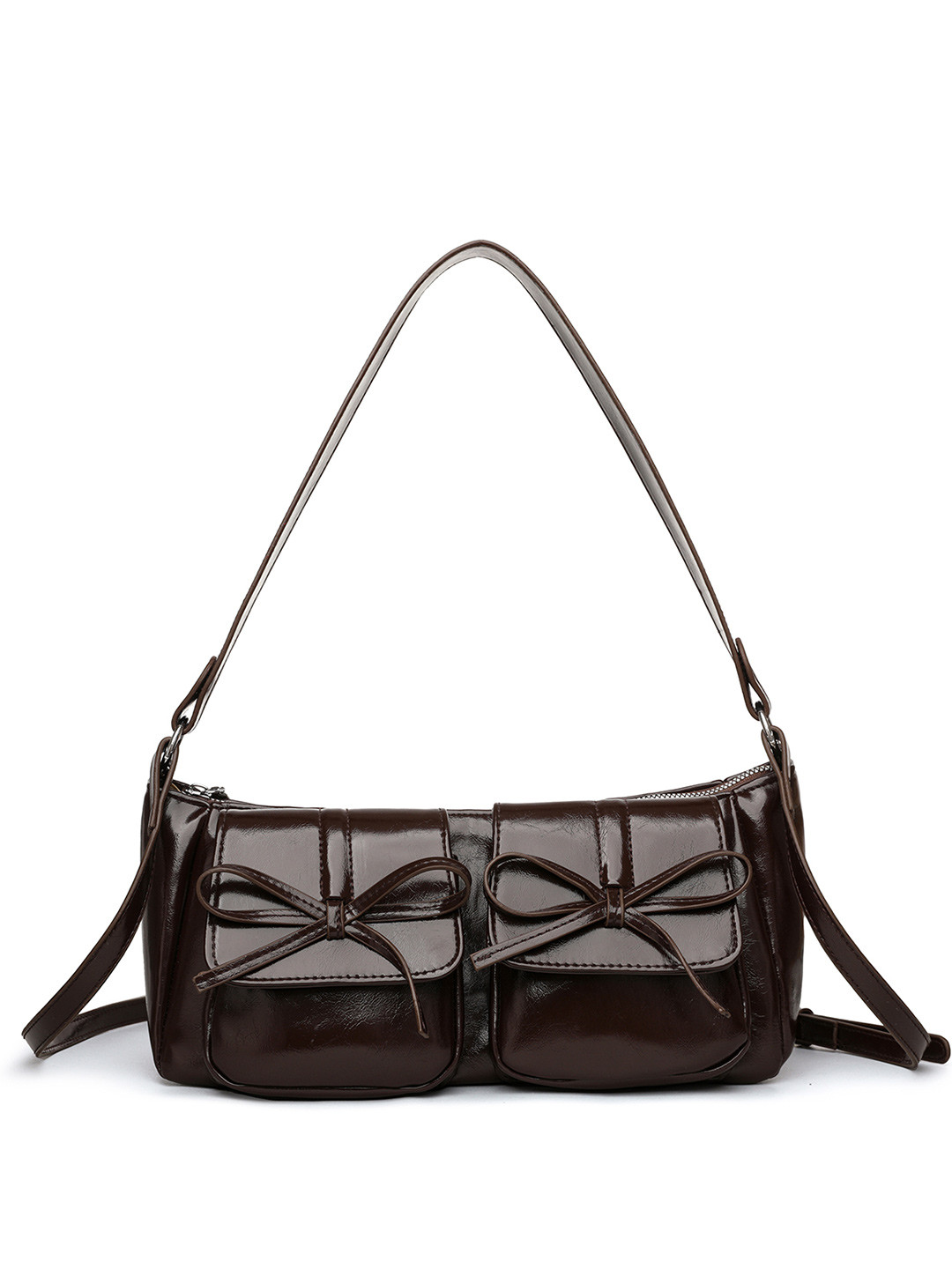 Diva Dale Women Solid Structured Bow Detail Sling Bag