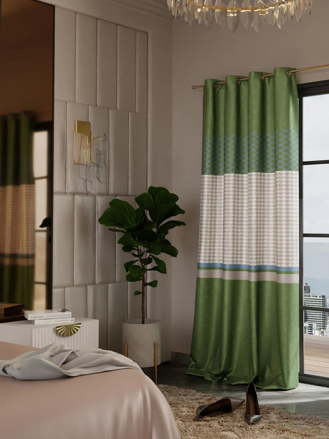 Stoa Paris Versailles Satin Printed Majestic Meadow Door Curtain