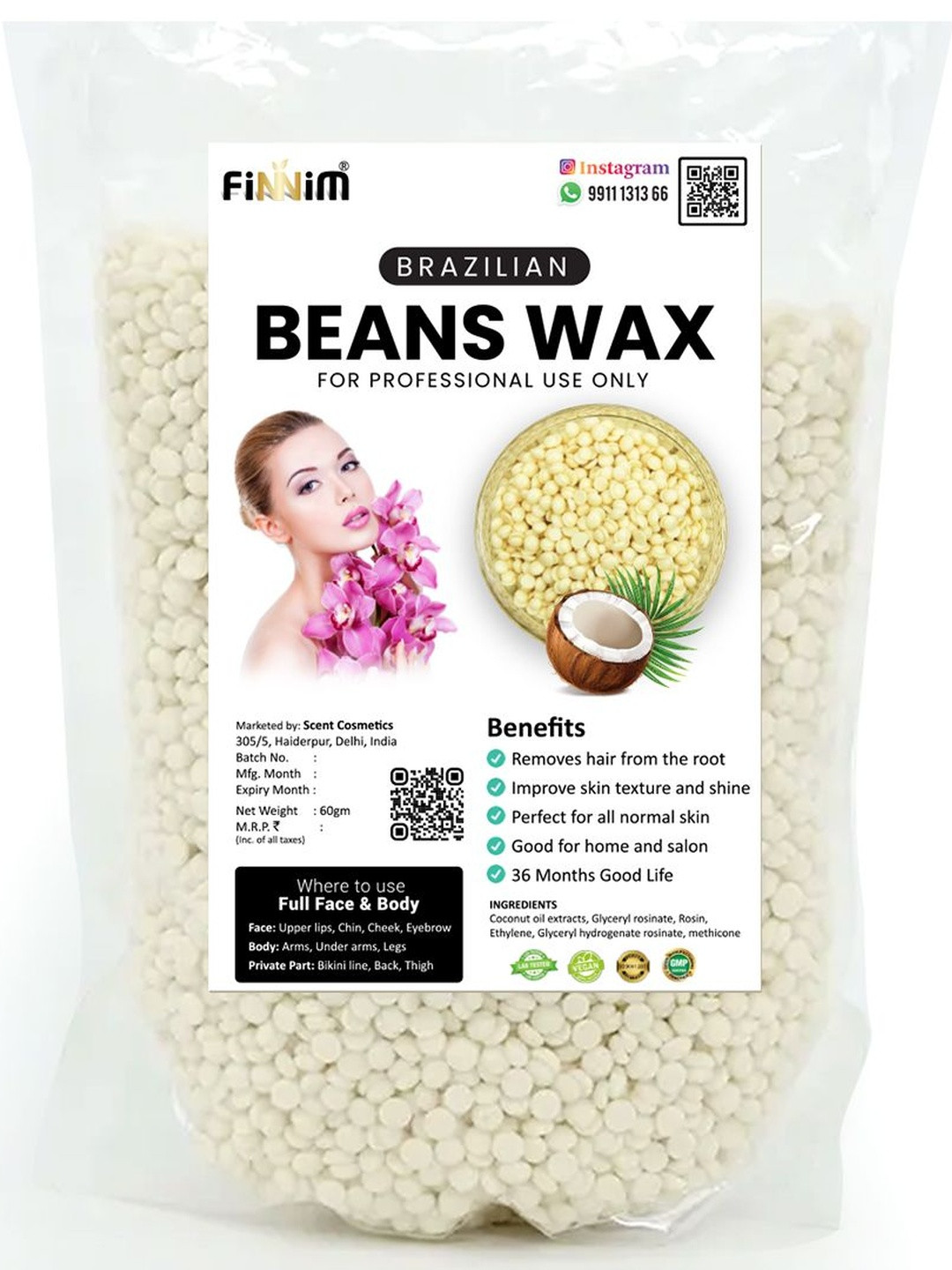 tavcha Brazilian Beans Wax- 60 g- White Chocolate