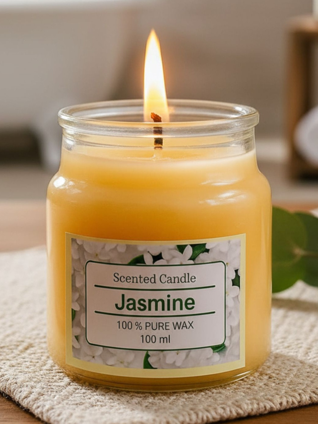 Garden Deco Jasmine Jar Scented Aromatherapy Candle