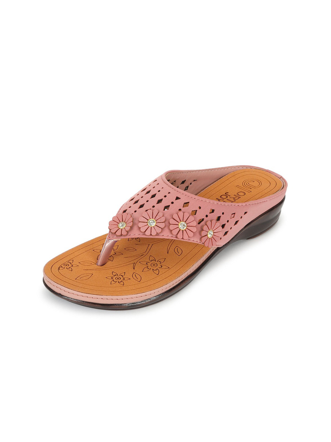 ORTHO JOY Patterned Cushioned Footbed Sandals