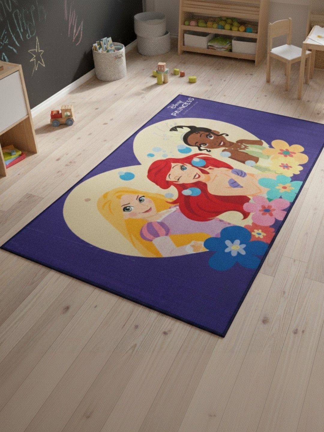 Athom Living Kids Cartoon Characters Living Disney Princess Printed Anti-Skid Nylon Carpet