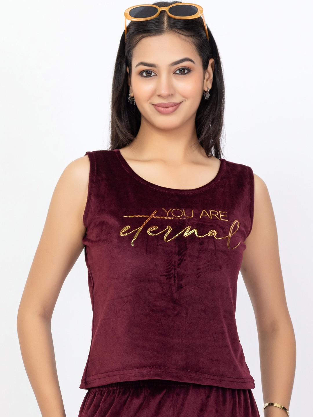 D-LINE Print Velvet Top
