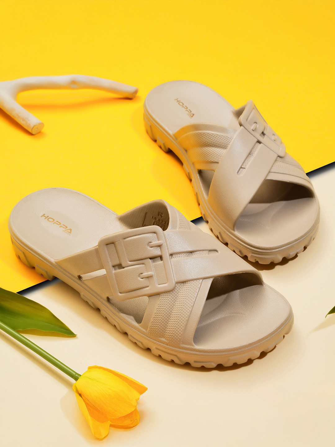 Hoppa Flippy Light Beige Women'S Slides