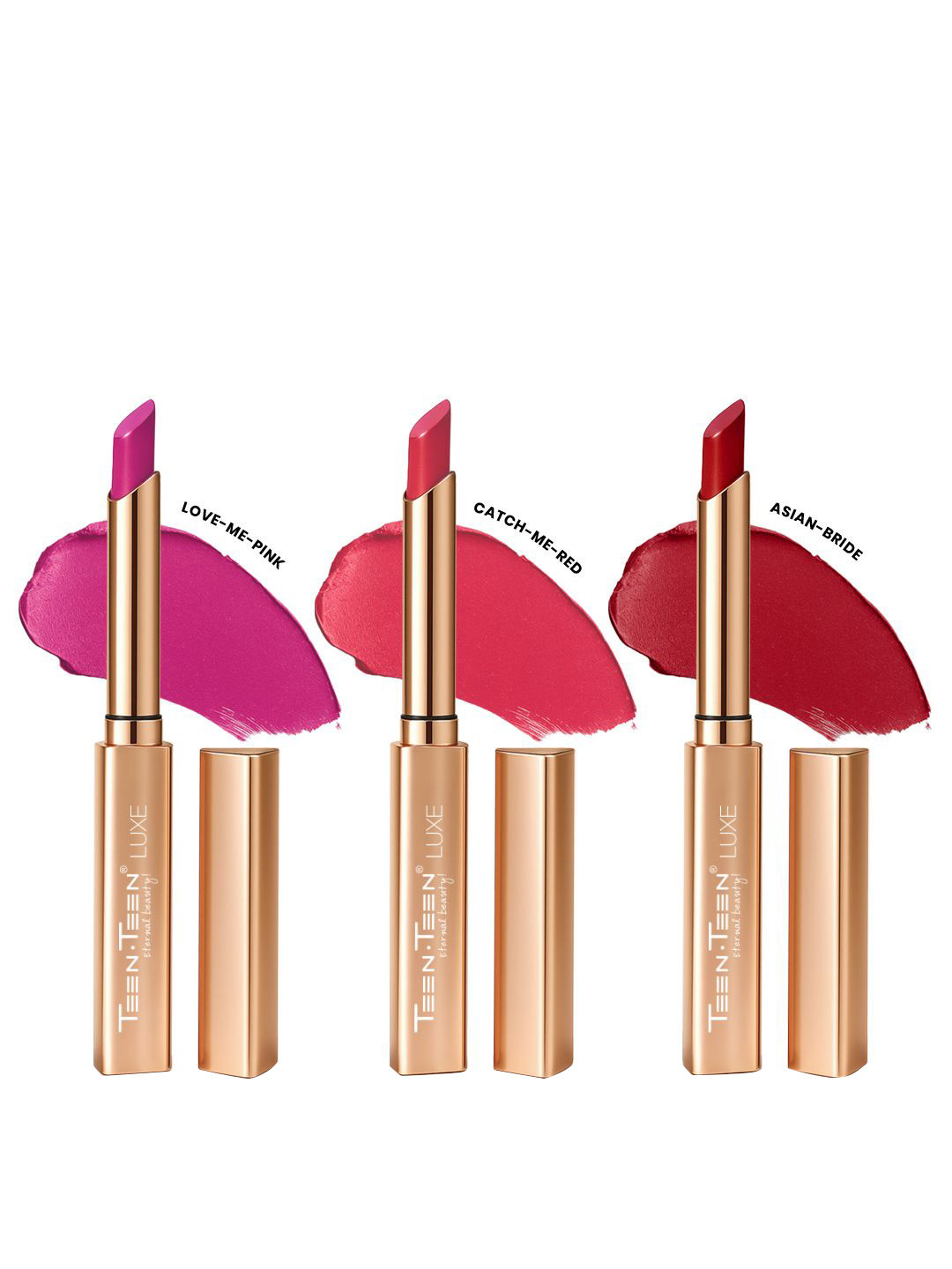 TEEN TEEN COSMETICS Set Of 3 Luxe Matte Lipstick - 1 g Each - Shade- 19- 20- 21
