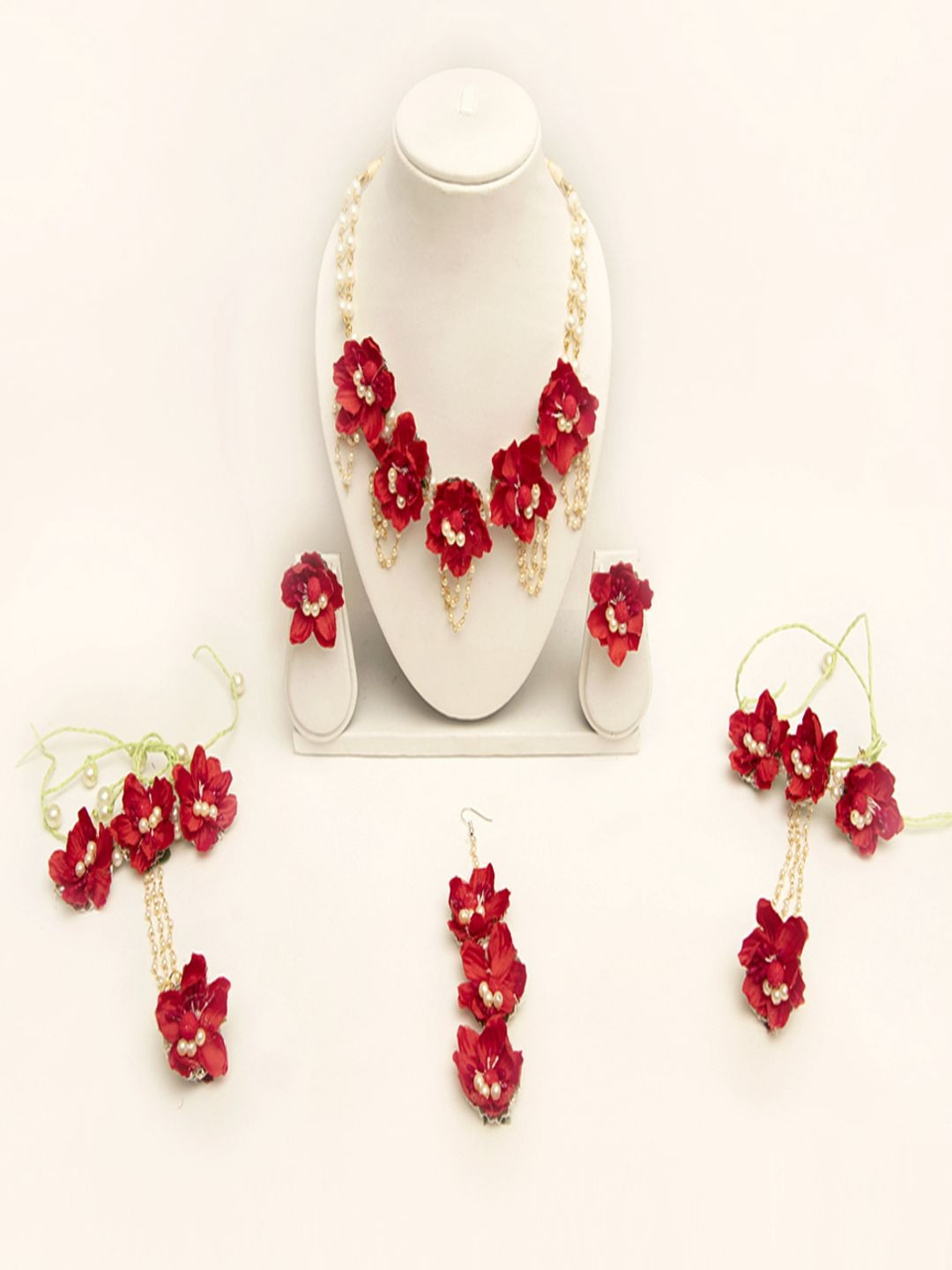 Flosaira Bridal Flower Jewellery Set