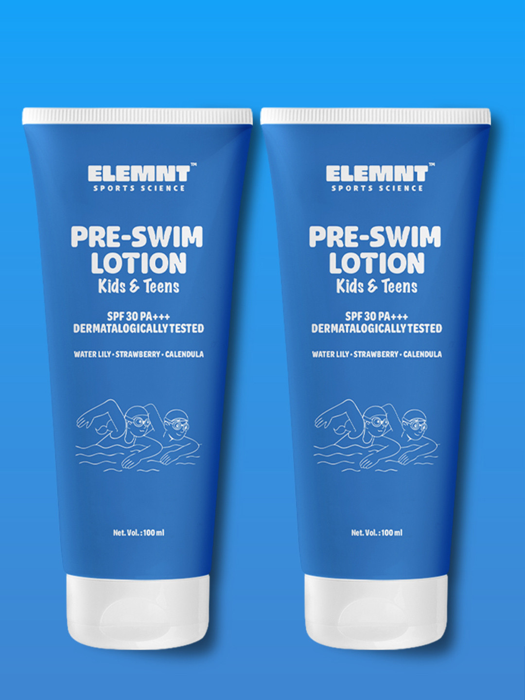 Elemnt Sports Science Pack of 2 Elemnt Pre swim lotion for kids & Teens- 100ml Each