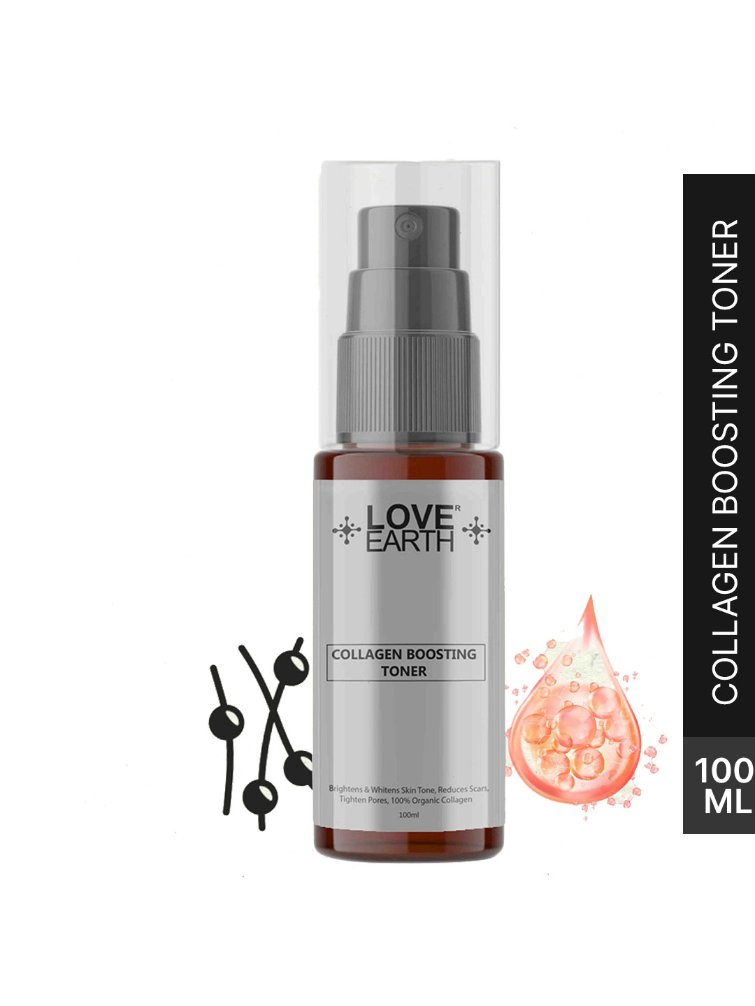 LOVE EARTH Collagen Boosting Toner with Aloe Vera Extracts & Glycerin - 100 ml