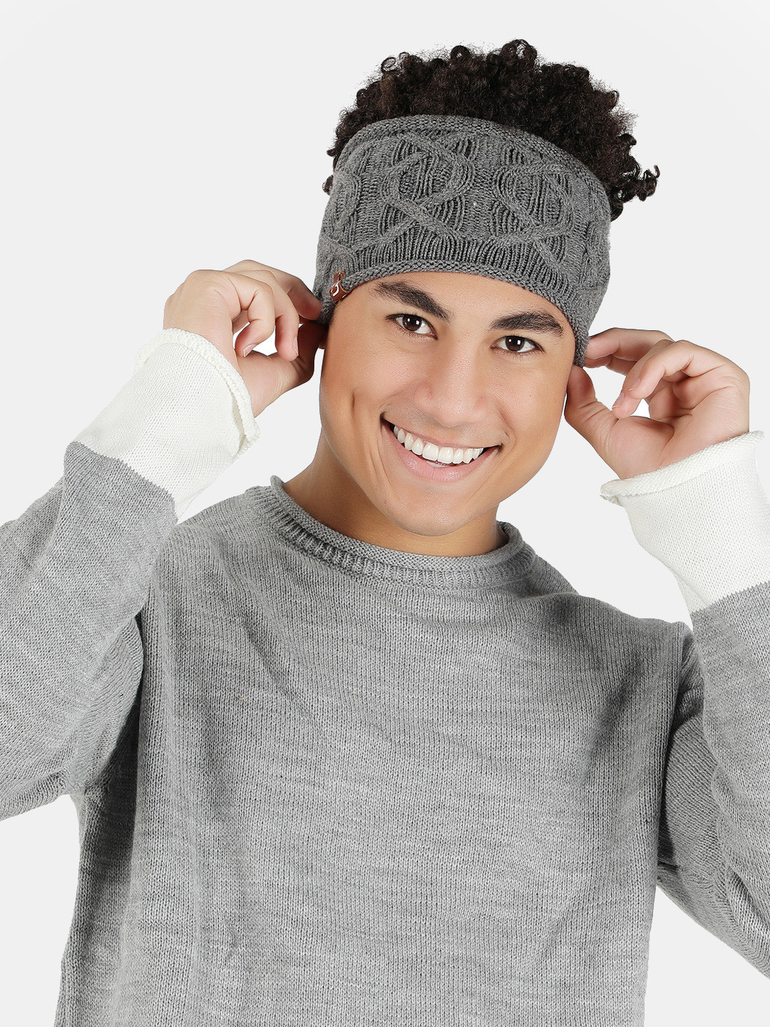 Bharatasya Men Self Design Wool Chill Wrap Headband