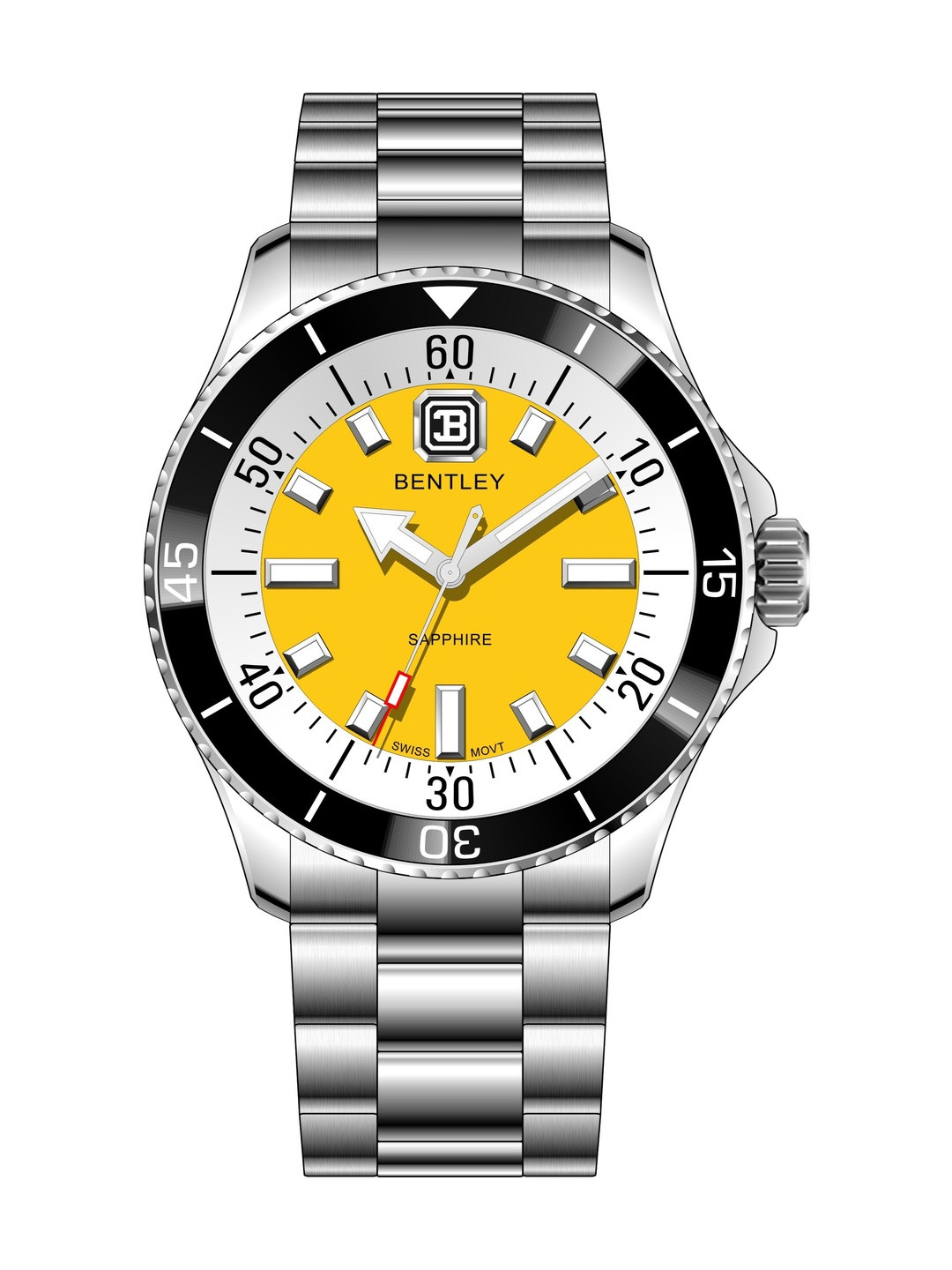 BENTLEY Men Dial & Stainless Steel Straps Analogue Multi Function Watch BL-20-60