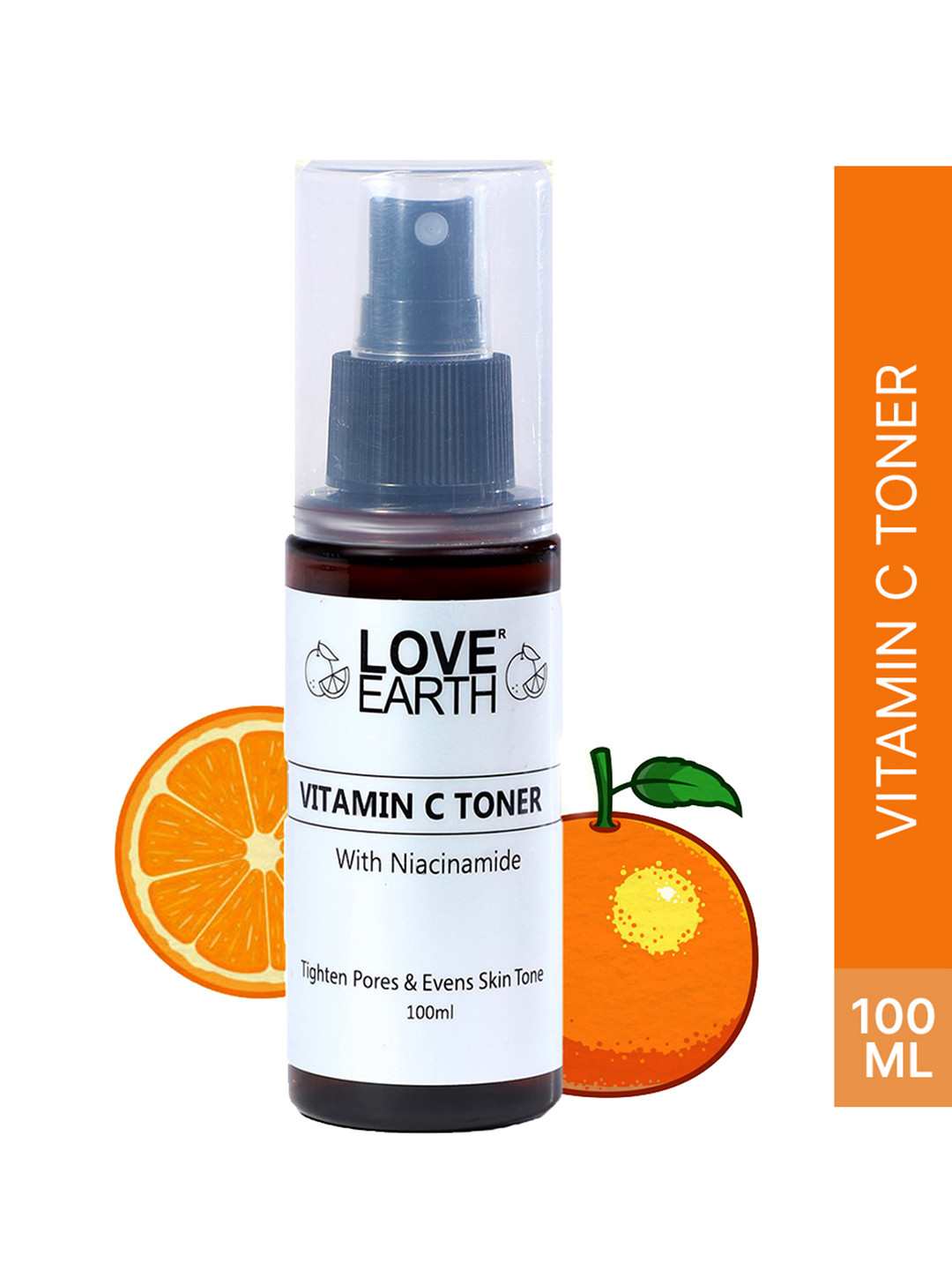 LOVE EARTH Vitamin C Toner with Niacinamide for Even Skin Tone - 100 ml