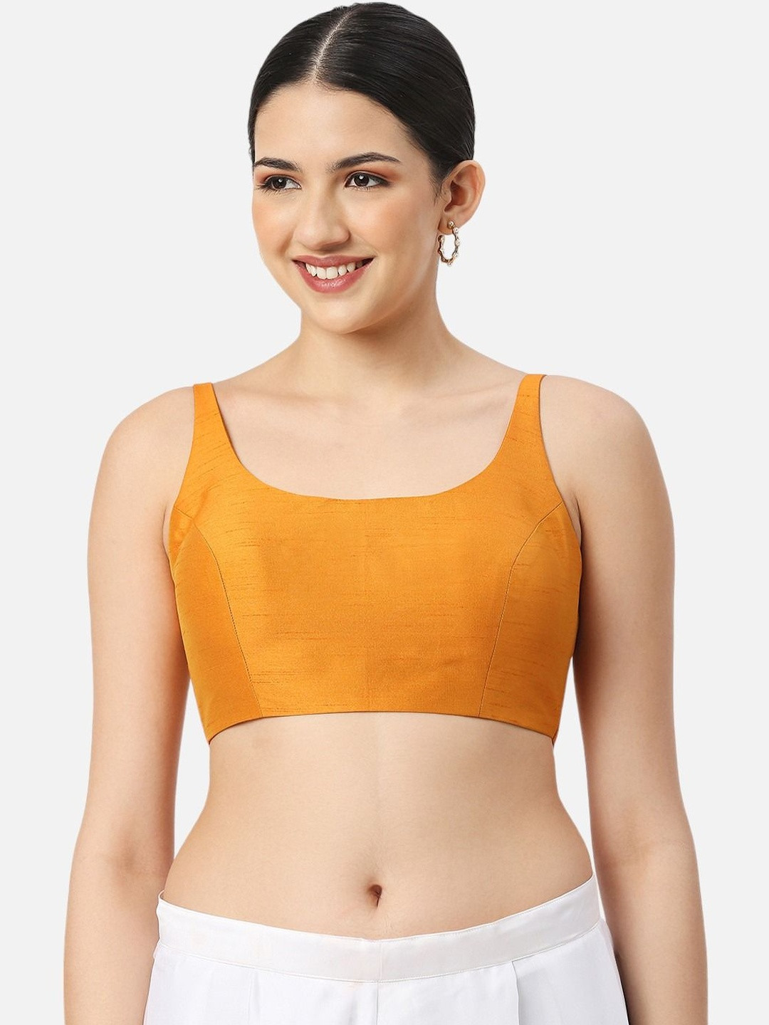 neckbook Round Neck Princess Cut Padded Saree Blouse