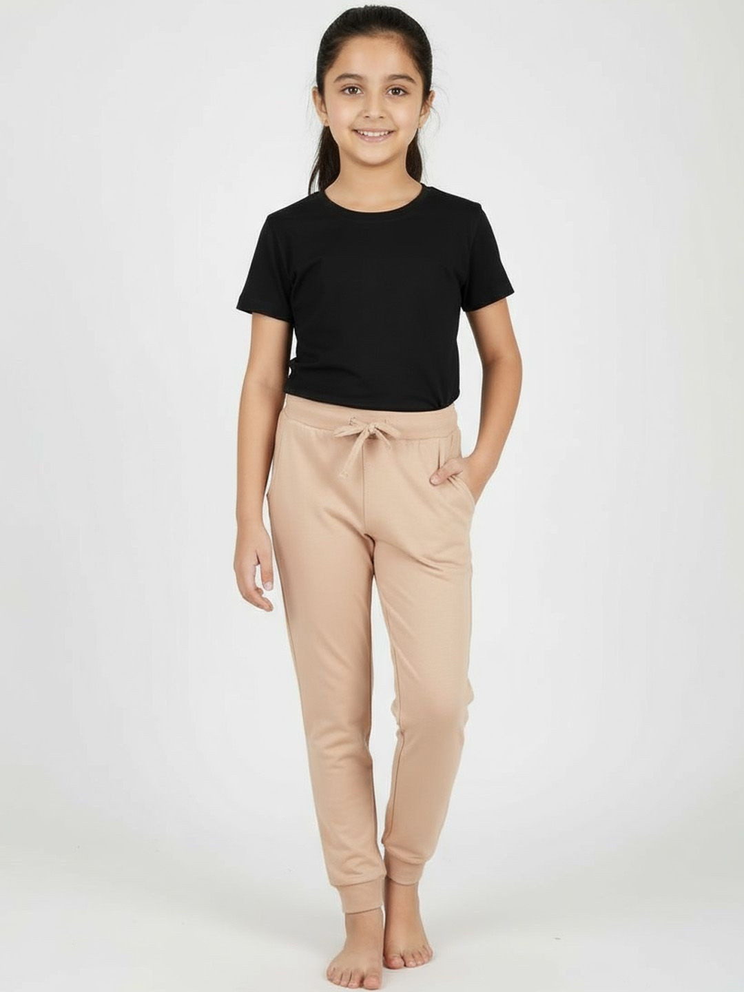 Charm n Cherish Girls Regular-Fit Mid-Rise Joggers