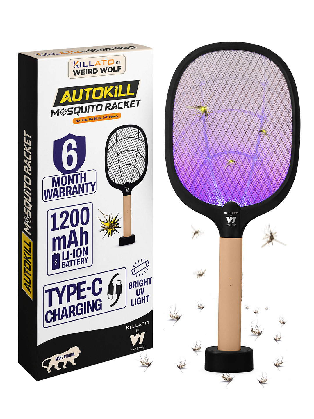 killato UV Light Rechargeable Mosquito Bat