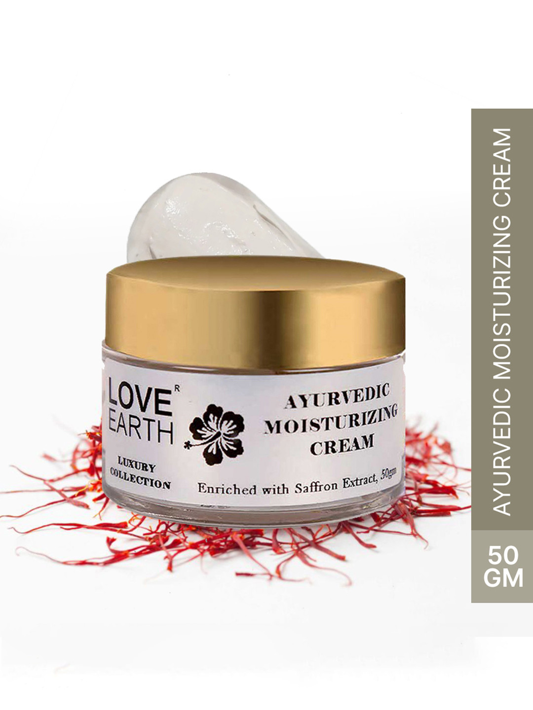 LOVE EARTH Ayurvedic Moisturizing Cream with Saffron Extract - 50 g