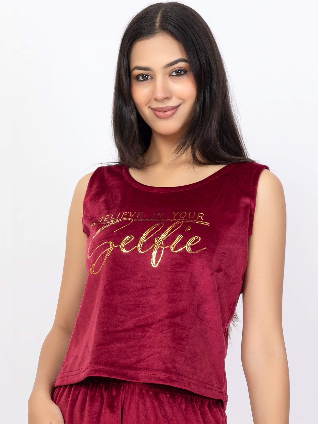 D-LINE Print Velvet Top