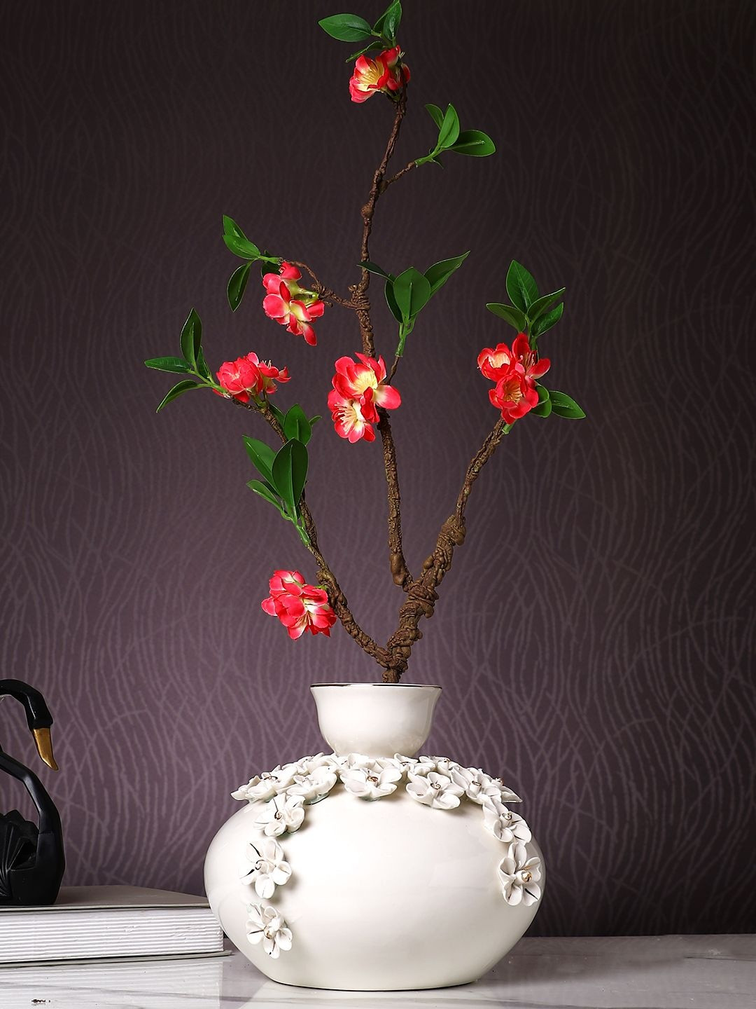 Myntra Elegant Homes Red 1 Pieces Gardenia Artificial Flower