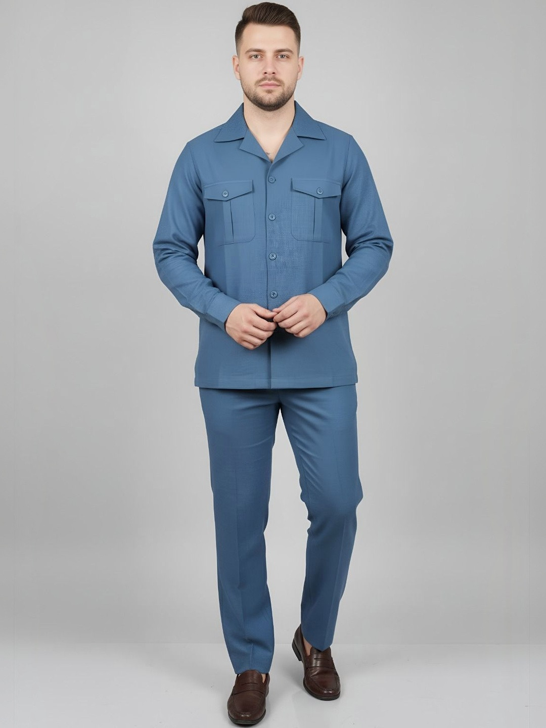 HOUSE OF S Shirt Collar Shirt With Trousers Co-Ords