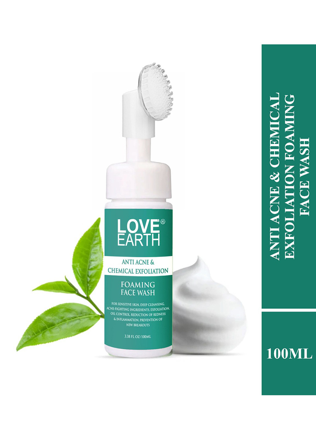 LOVE EARTH Anti Acne & Chemical Exfoliation Foaming Face Wash - 100ml