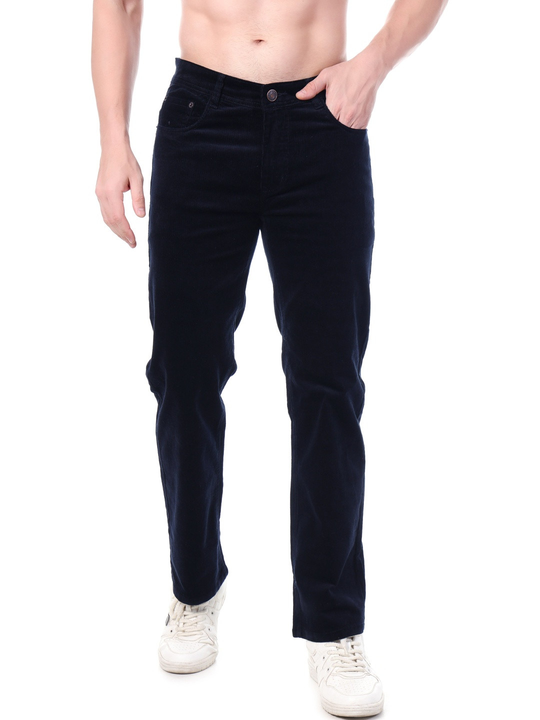 FLAKED Men Smart Straight Fit Mid-Rise Bleached Stretchable Jeans