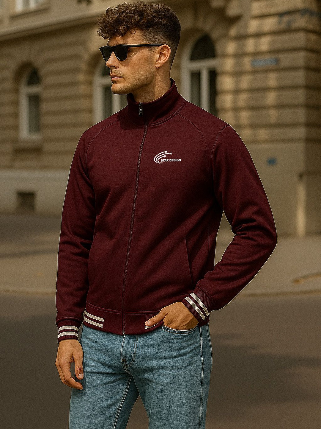 Moda Rapido Men Brand Logo Windcheater Sporty Jacket