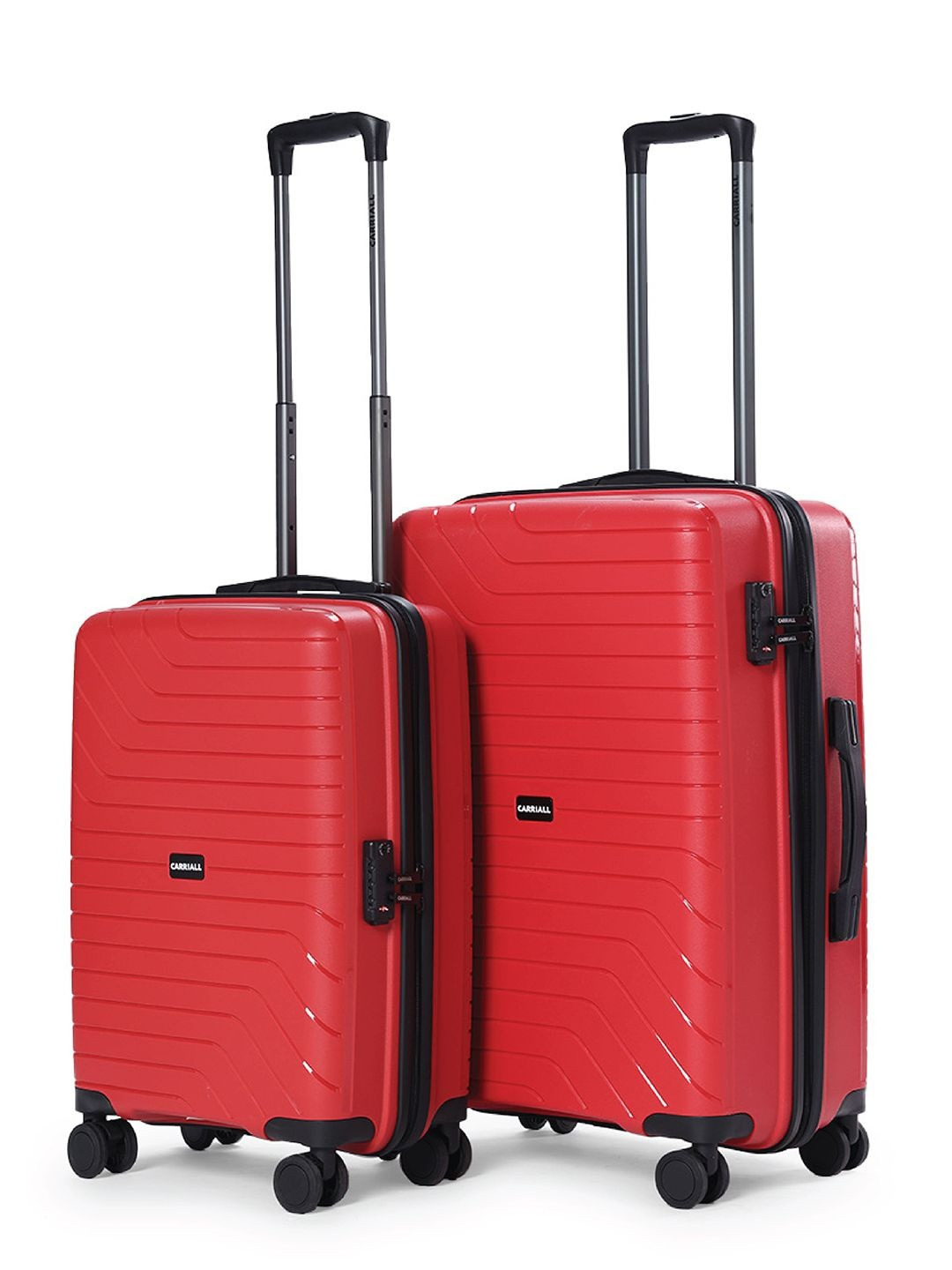 CARRIALL Set Of 2 Carriall Groove Hard Sided Trolley Bag