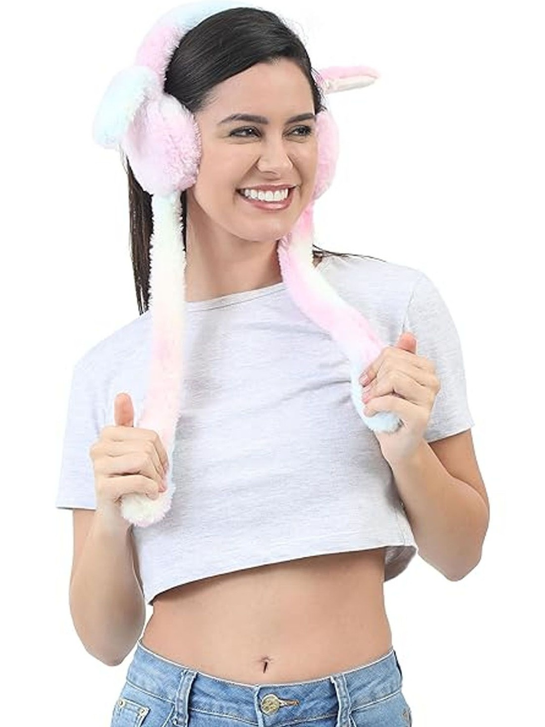 BAESD Kids Cute Jumping Rabbit Ear Bandana Headband With Chuchu Sound