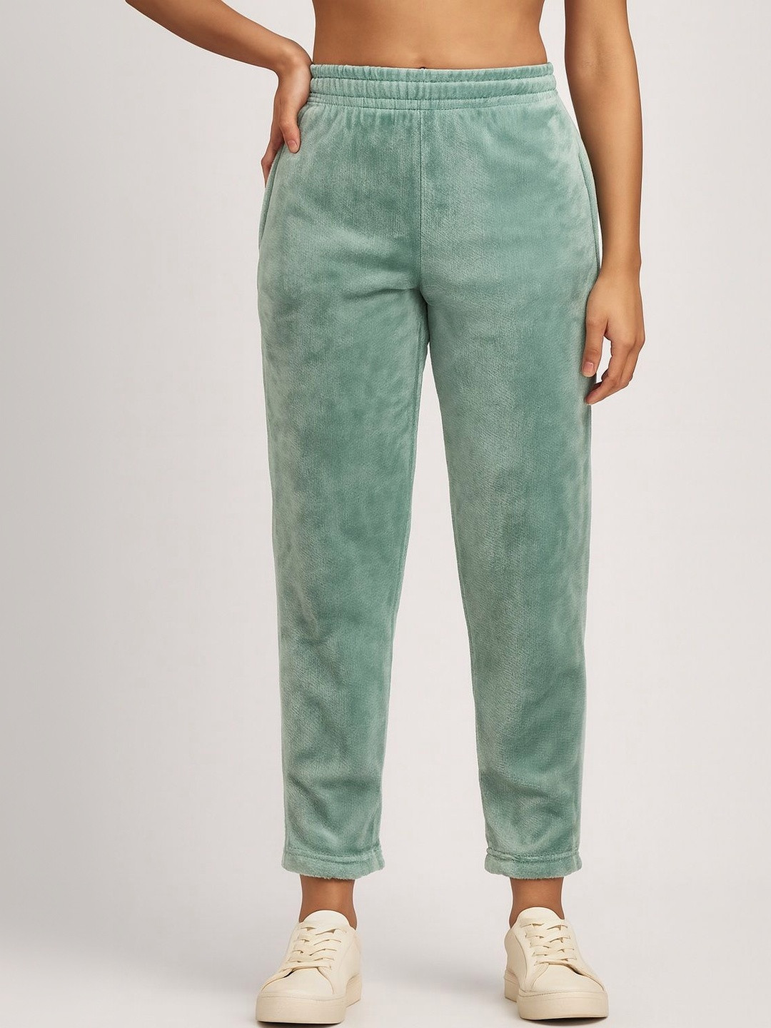 Camey Women Mid-Rise Warm Flannel PD Lower Lounge Pants