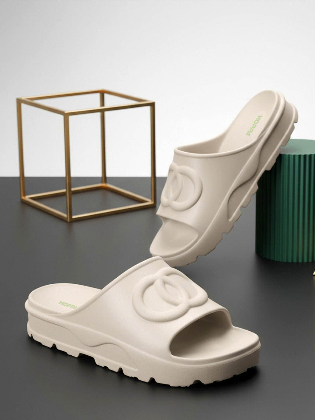 Hoppa Stella Light Beige Women'S Slides