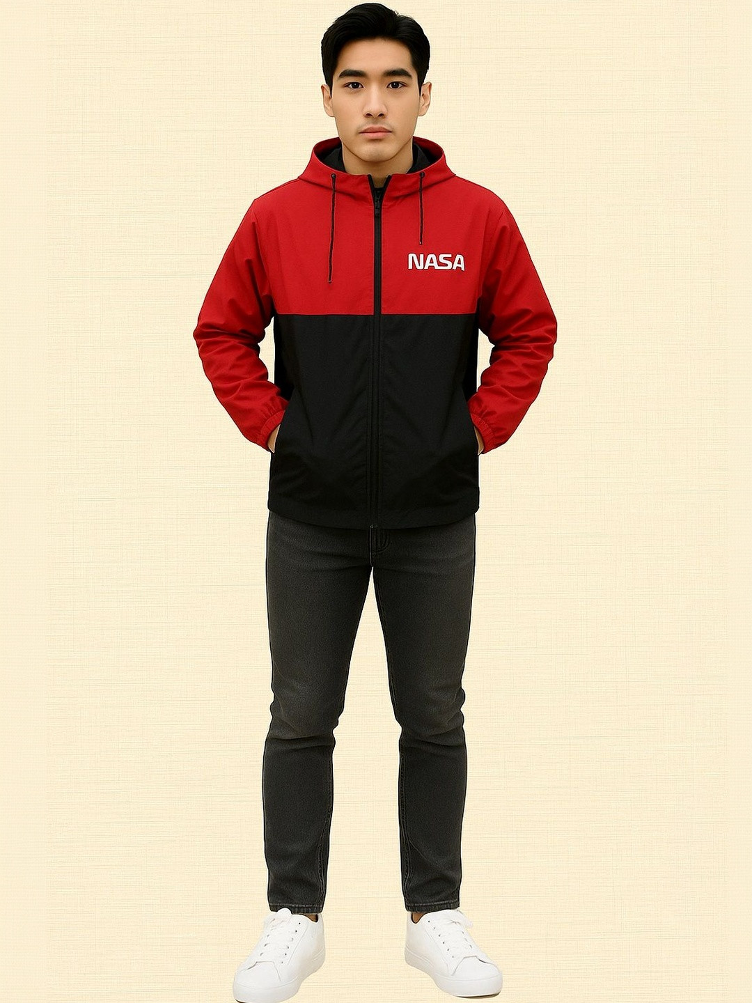 TAZO Men Brand Logo Colourblocked Windcheater Sporty Jacket