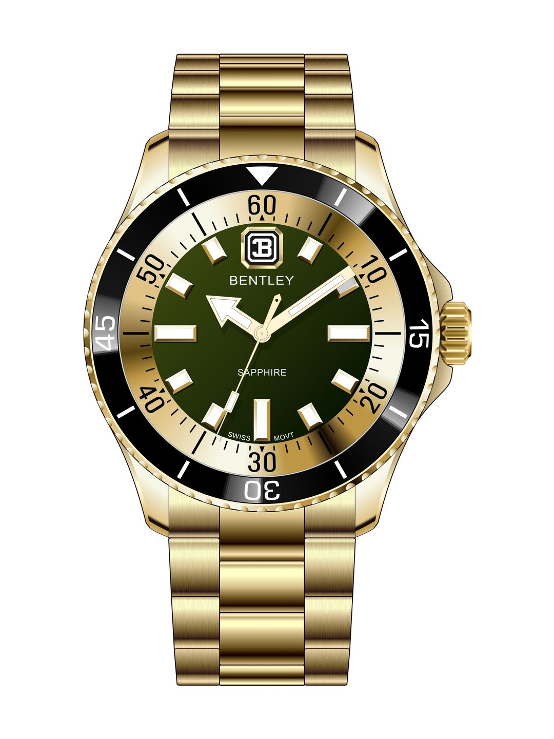 BENTLEY Men Dial & Stainless Steel Straps Analogue Multi Function Watch BL-20-31