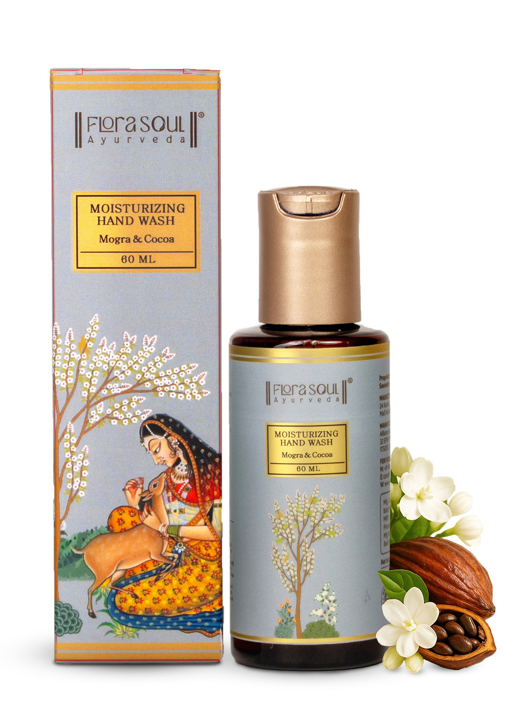FloraSoul Moisturizing Hand Wash With Mogra & Cocoa-60ml