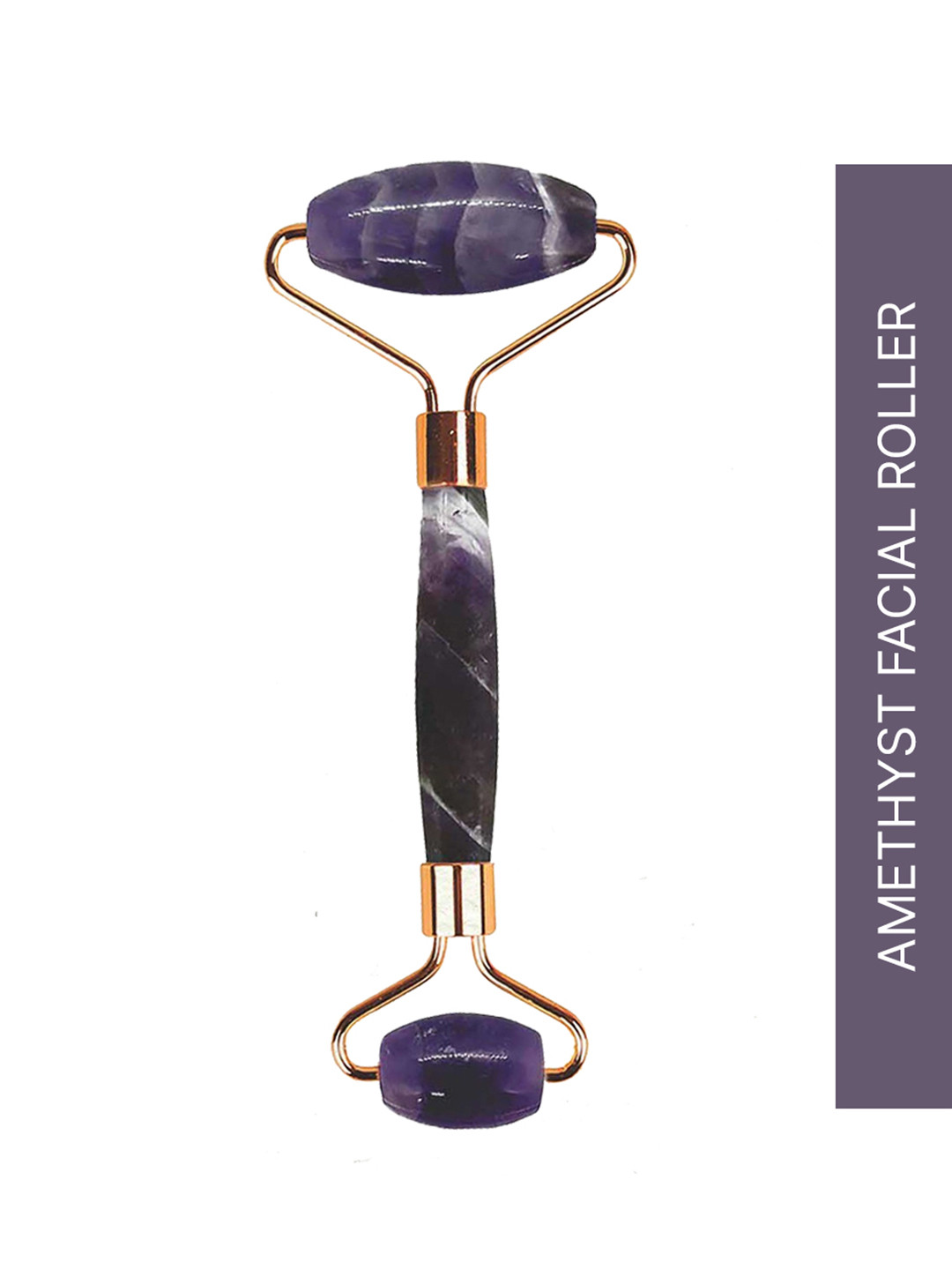 LOVE EARTH Amethyst Double Sided Face Roller Massage Tool - Purple