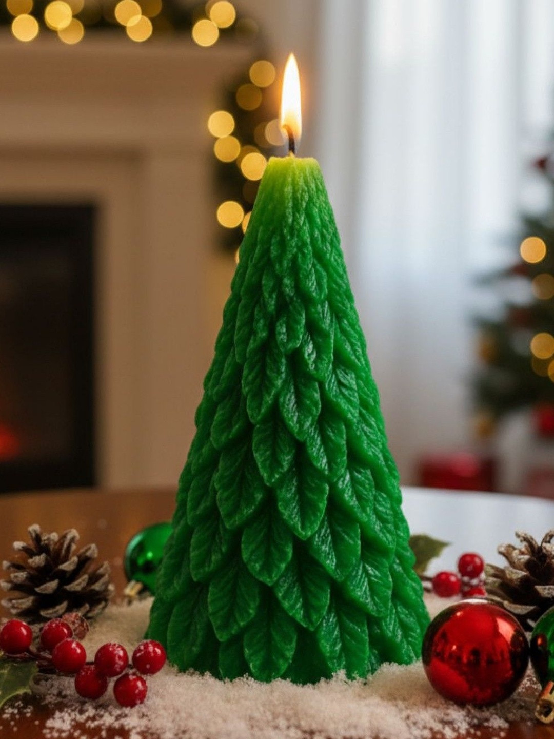 Garden Deco Unisex 1 pieces Textured Pillar Candle