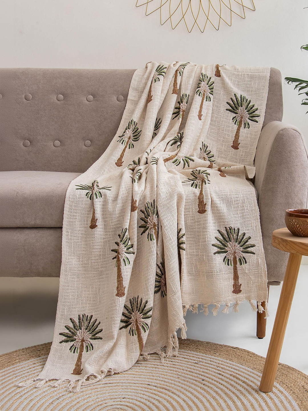 DMAASA Adults-Unisex Printed Pure Cotton Sofa Throws