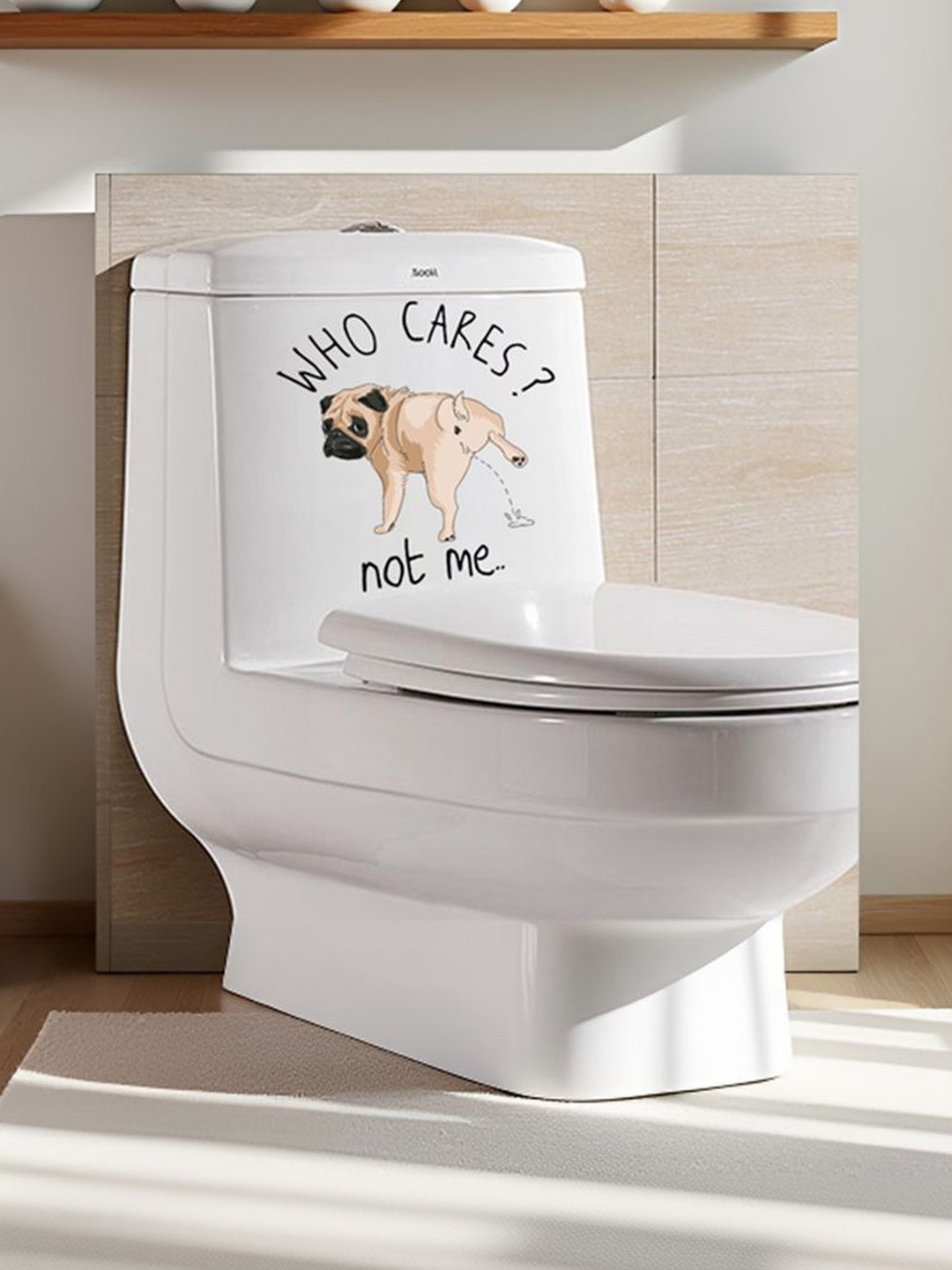 DEALSEVEN FASHION Beige & Balck Printed Waterproof Self-Adhesive Sticker