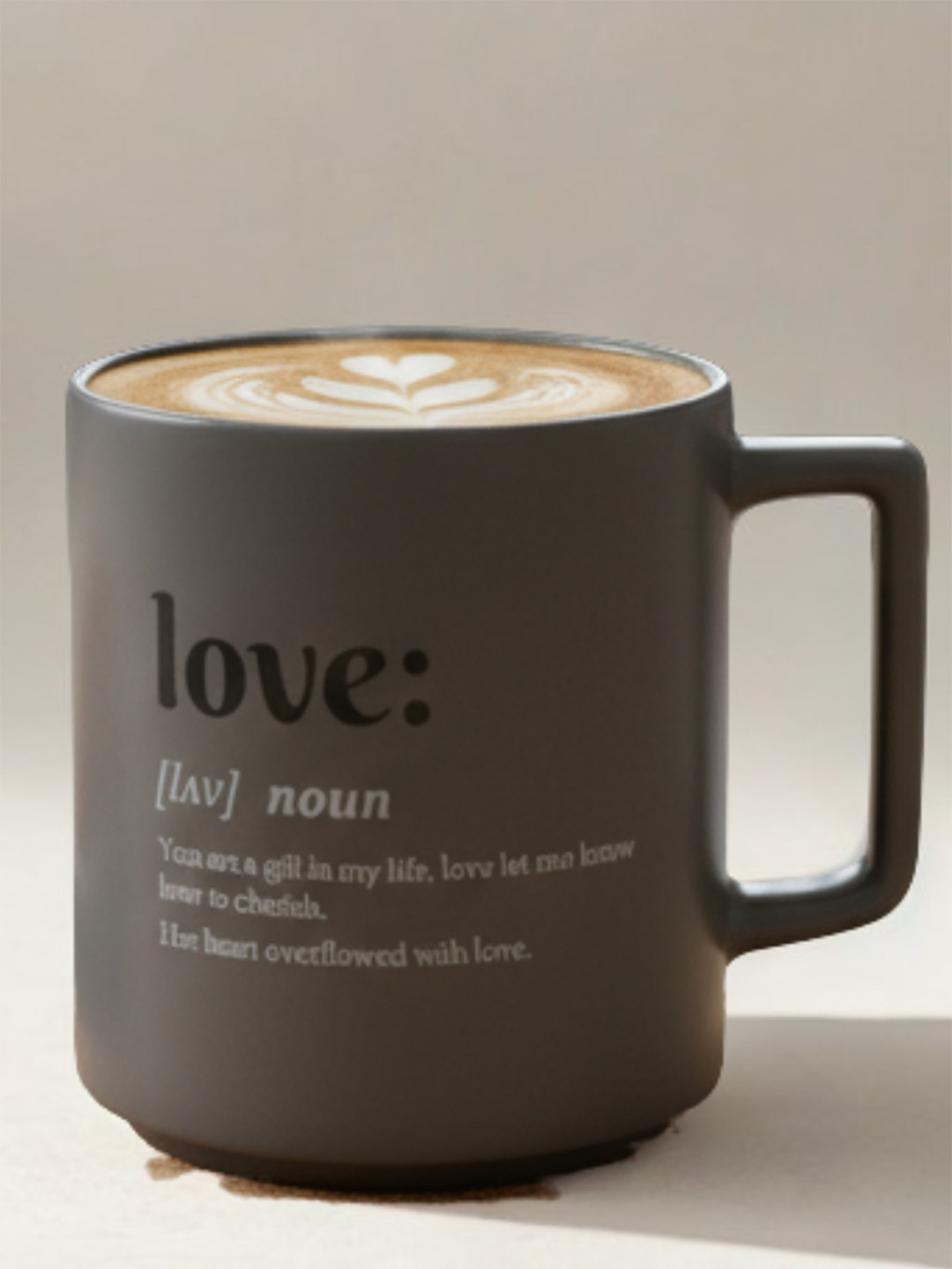 CLAY CRAFT Cleo Grey & White Printed Ceramic Microwave Safe Mugs 420ml