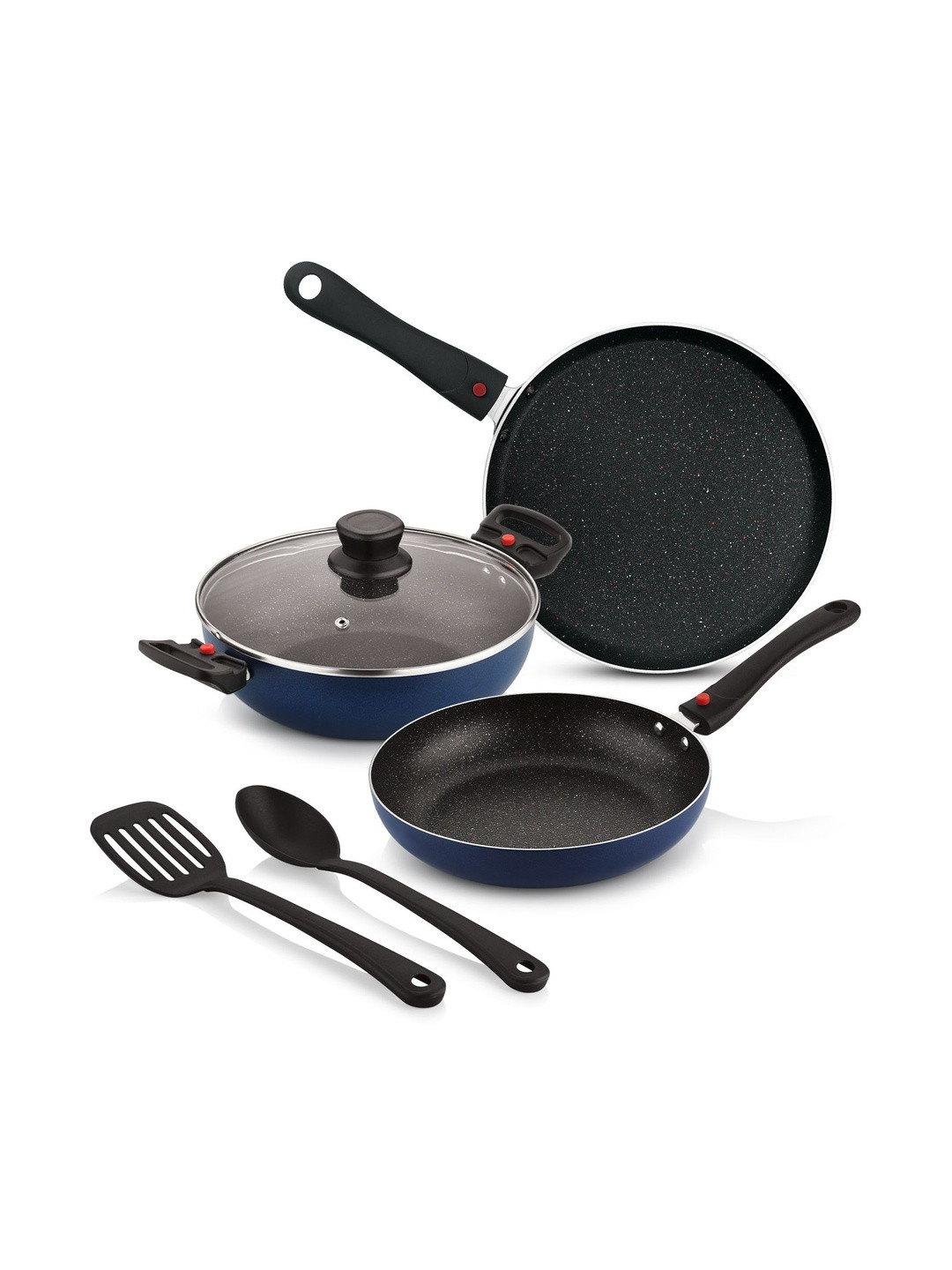 BERGNER Navy Blue Aluminium Cookware Set of