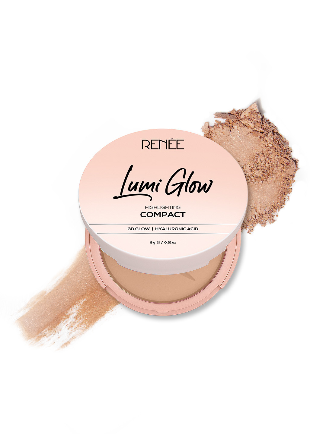 Renee Lumi Glow Highlighting Compact- 9 g - Chiffon Cocoa