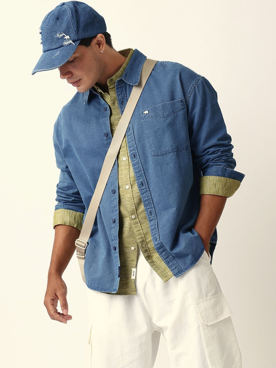 THE BEAR HOUSE Men Casual Shirt