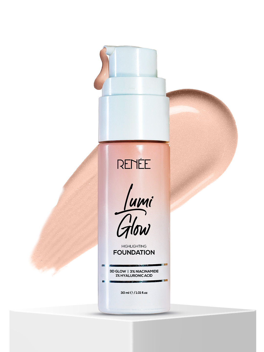 Renee Lumi Glow Highlighting Liquid Foundation With 3D Glow - 30 ml - Satin Ivory