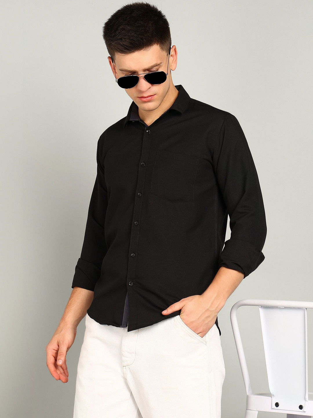 RODEIZ Men Comfort Slim Fit Multi Stripes Casual Shirt