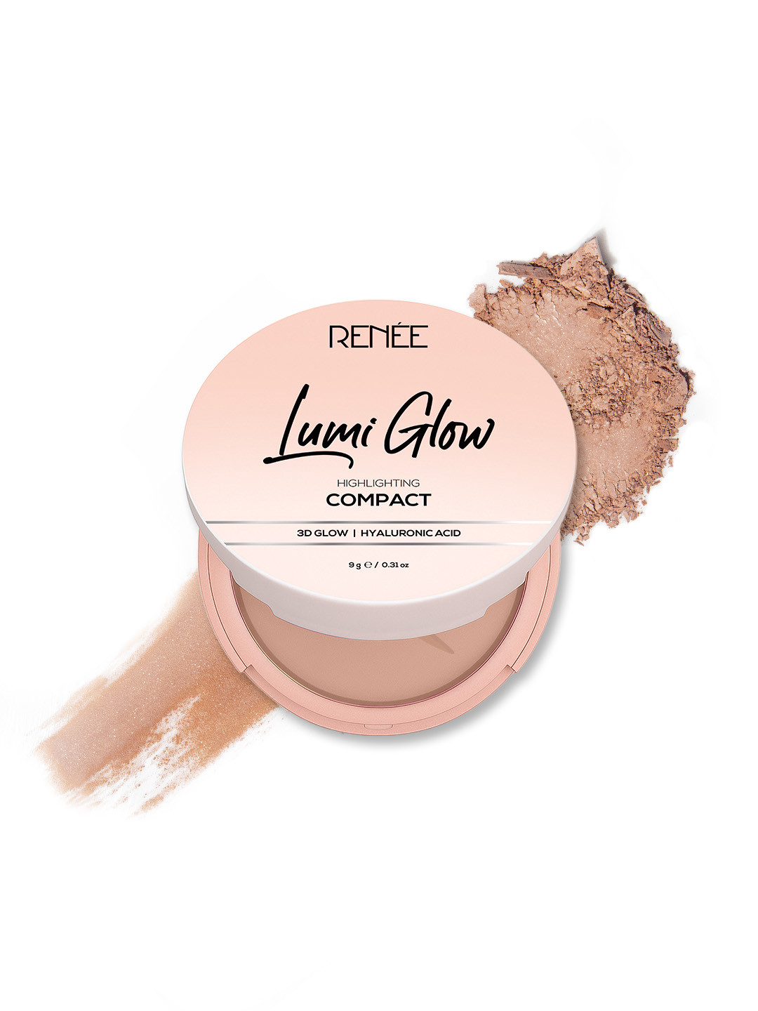 Renee Lumi Glow Highlighting Compact- 9 g - Suede Caramel